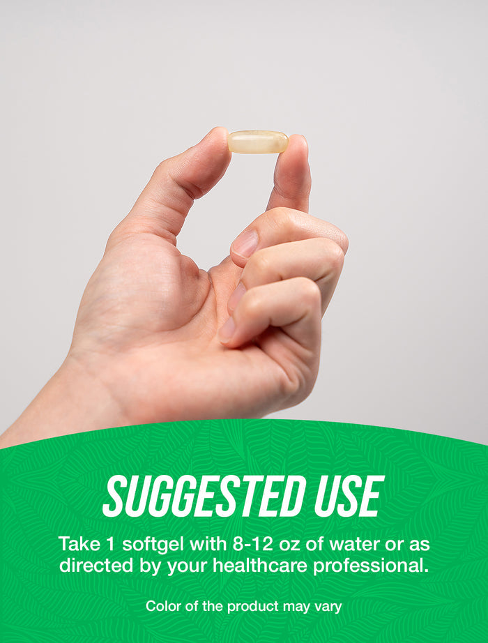Pumpkin seed oil softgels suggested use image