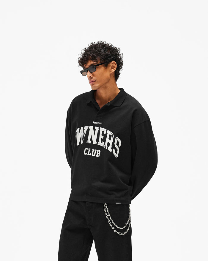 Represent Owners Club Rugby Polo - Jet Black