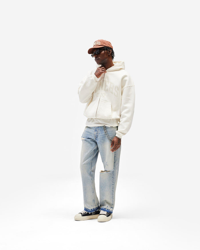 Represent Owners Club Zip Through Hoodie - Chalk