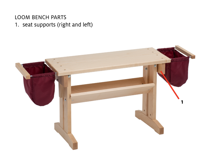 Seat Supports for Floor Loom Bench