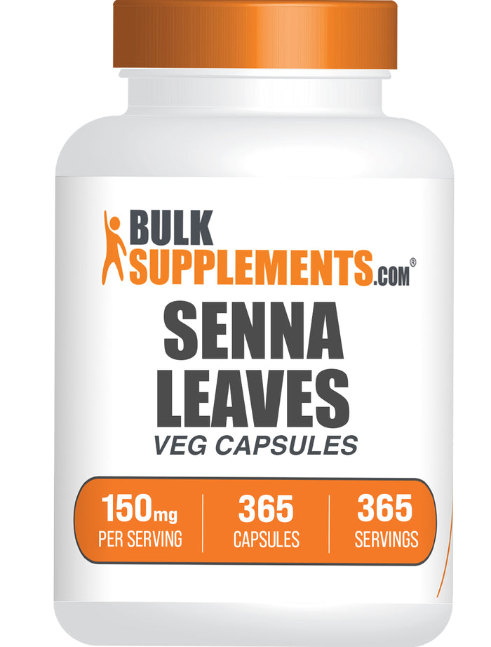 BulkSupplements.com Senna Leaf 365 capsules bottle image