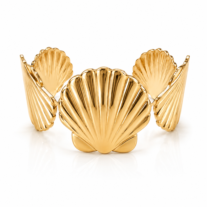Shell Cuff Bangle Bracelet