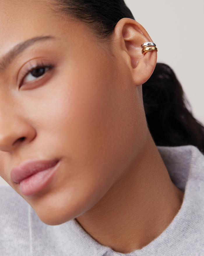 JENNY BIRD Sila Ear Cuff Set - Small Two Tone Ear Cuff For Women