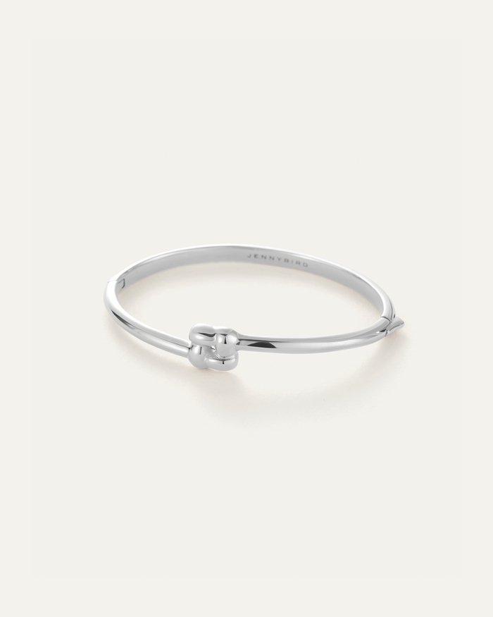 JENNY BIRD Waterproof Slim Woven Square Bangle Silver Bangle For Women