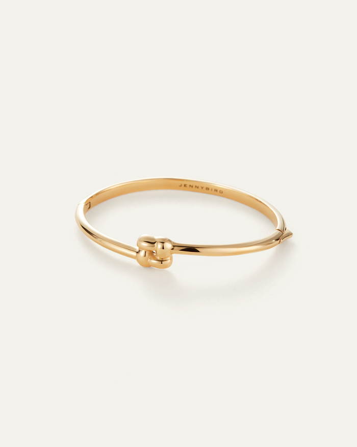 JENNY BIRD Waterproof Slim Woven Square Bangle Gold Bangle For Women