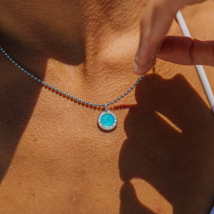 Small - Aqua / White