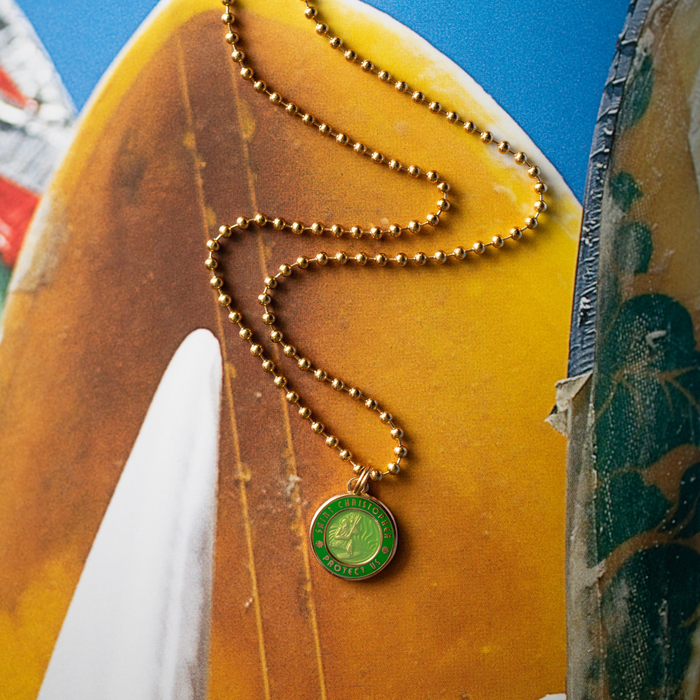 Small - Gold Palm / Green