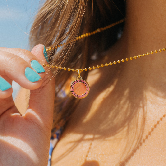 Small - Gold / Pink-Pink
