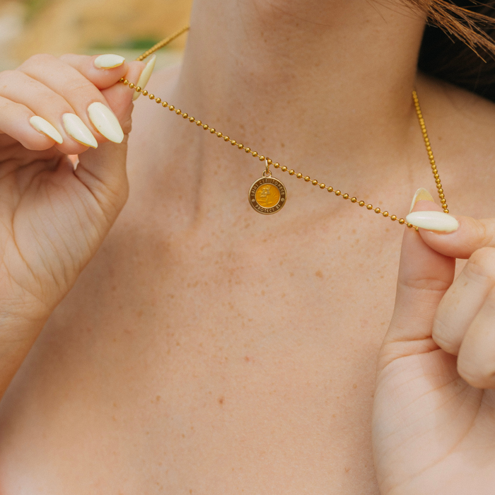Small - Gold / Sunset Brown