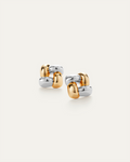 JENNY BIRD Small Woven Square Earrings Two Tone Earrings For Women