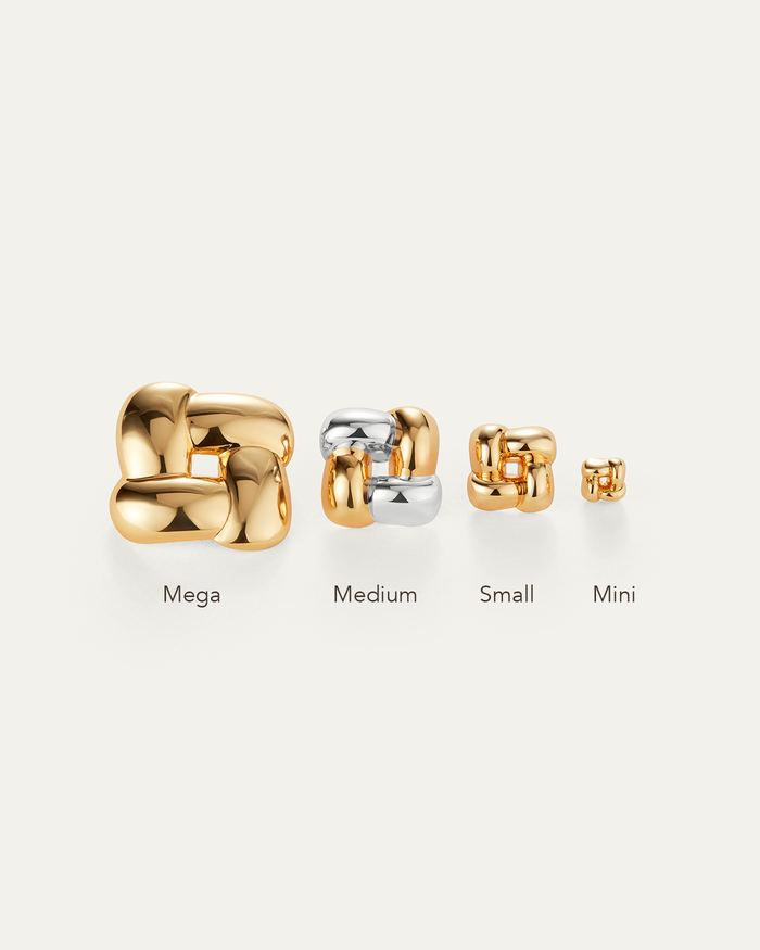 JENNY BIRD Small Woven Square Earrings Gold Earrings For Women