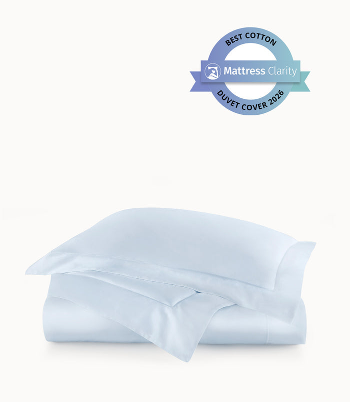 Soprano Sateen Duvet Cover, Barely Blue