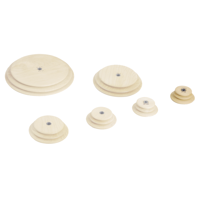 Spinning Wheel Whorls, Maple and Cherry