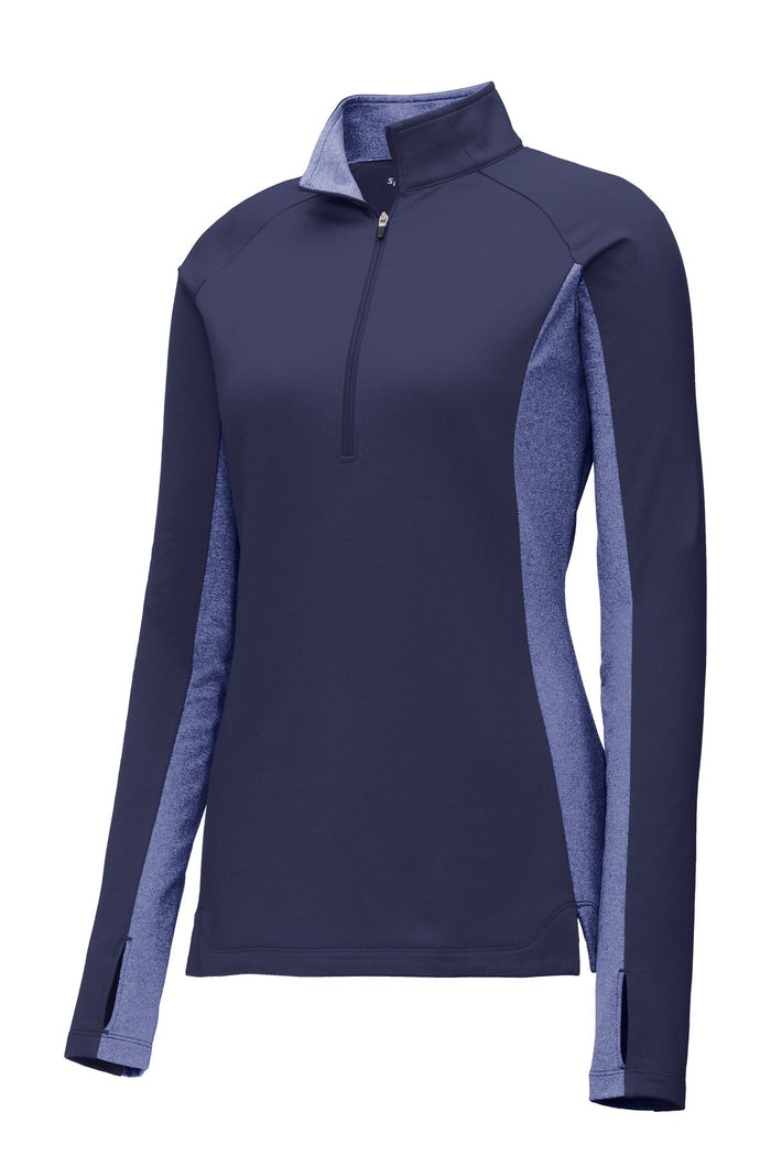 Sport-Tek LST854 Women's Sport-Wick Stretch Contrast 1/4-Zip Pullover