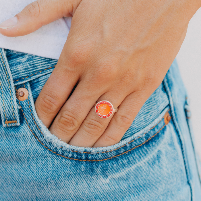 St. Christopher Ring - Red / Red