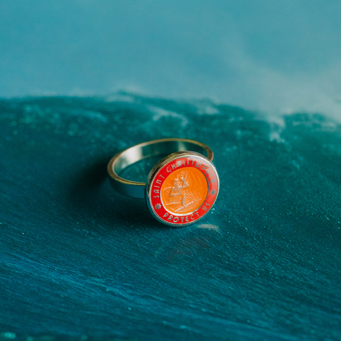 St. Christopher Ring - Red / Red