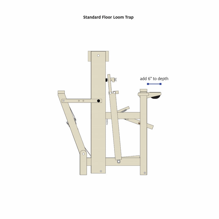 standard floor loom trap dimensions