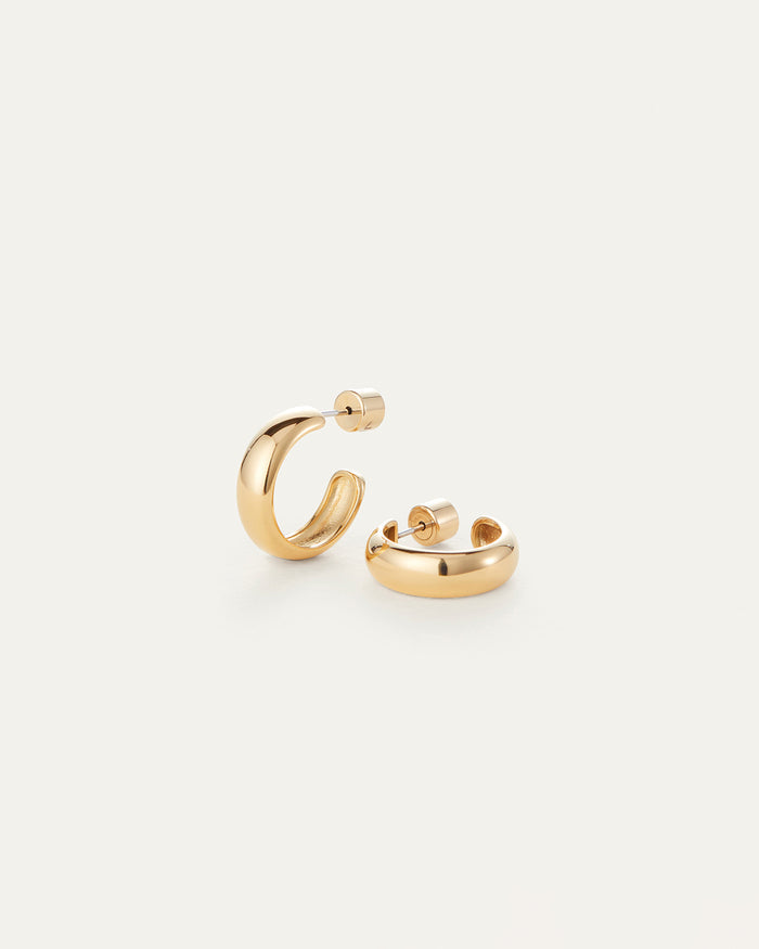 JENNY BIRD Waterproof Staple Hoop Earrings - Small Gold Hoop Earrings For Women