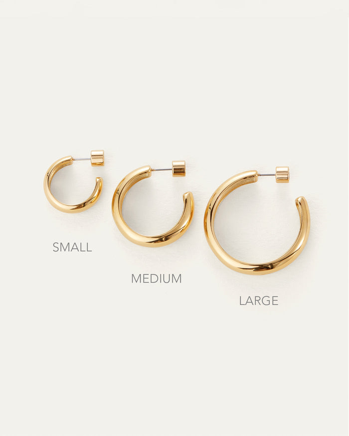 JENNY BIRD Waterproof Staple Hoop Earrings - Small Gold Hoop Earrings For Women
