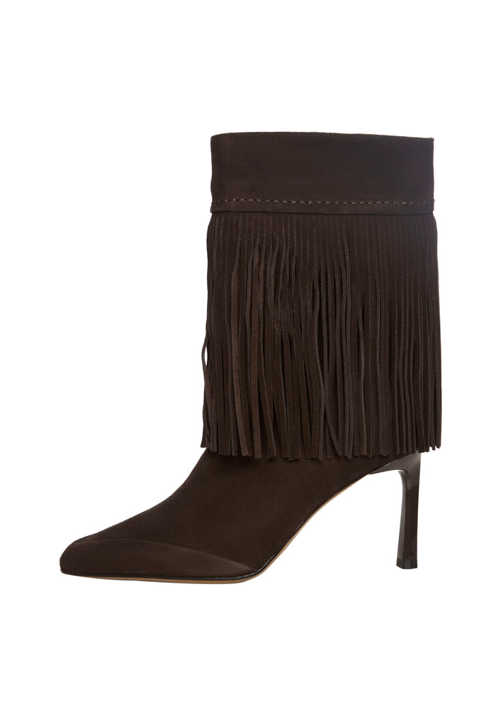 Suede Fringe Ankle Boots (SFAB) – Dark Brown