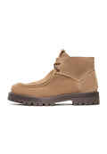 Stylish beige suede lace-up ankle boots by Mavi.