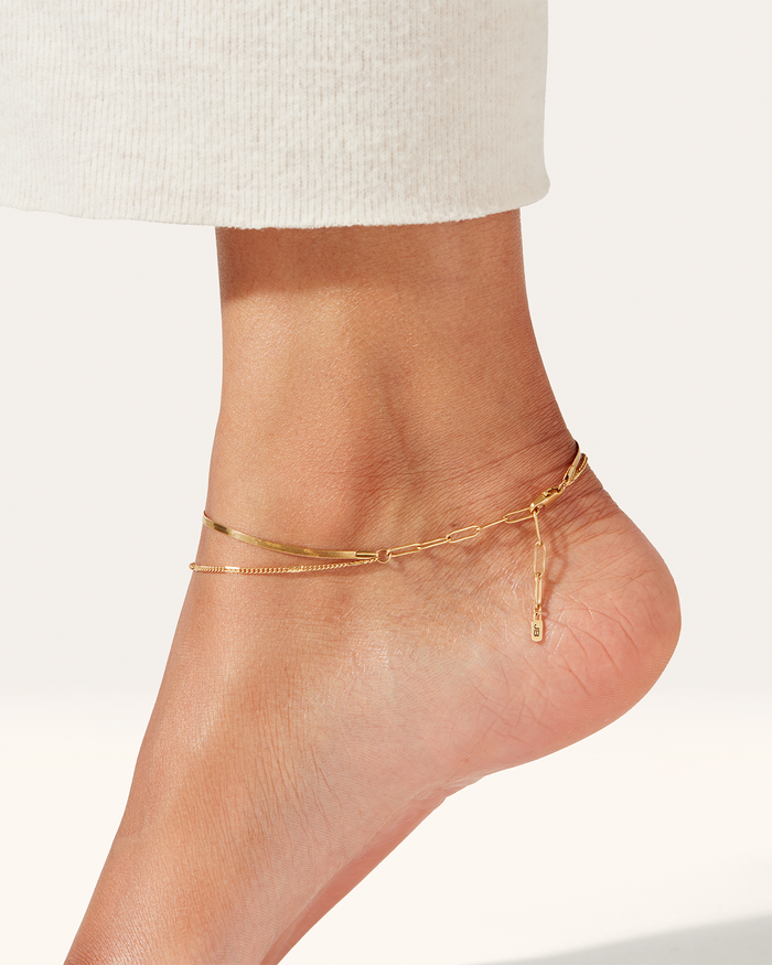 JENNY BIRD Waterproof Surfside Anklet Gold Anklet For Women