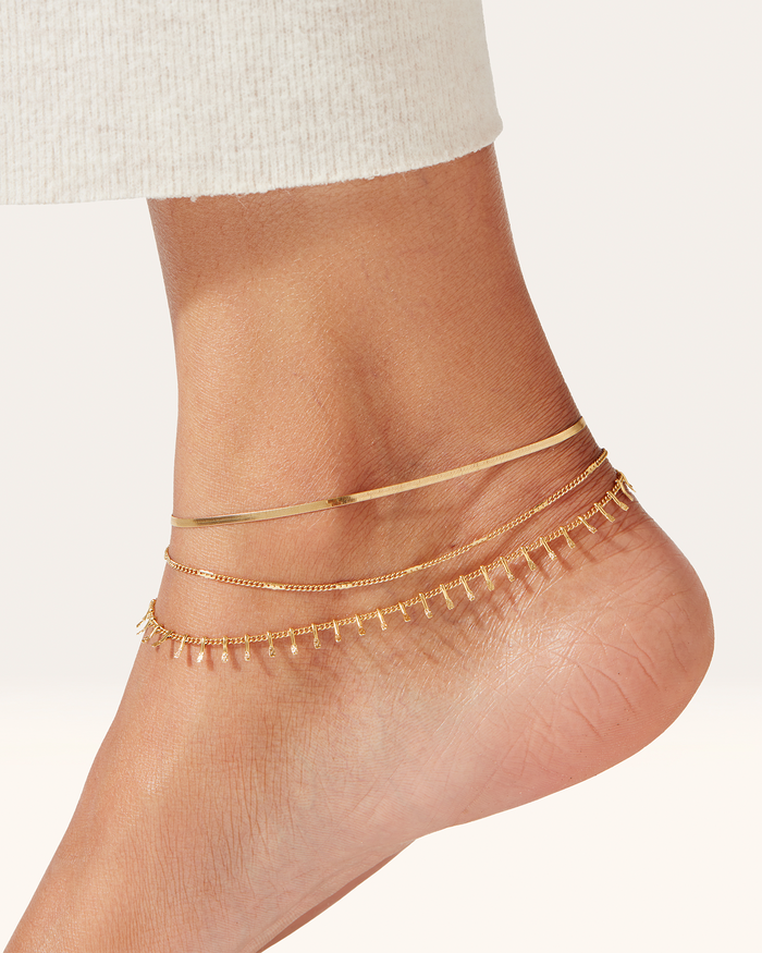 JENNY BIRD Waterproof Surfside Anklet Gold Anklet For Women