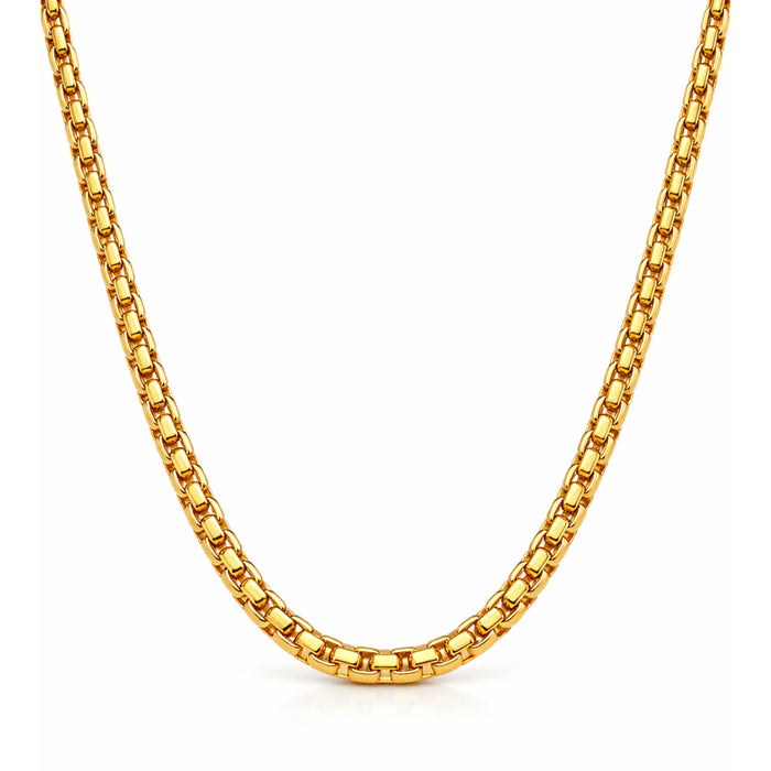 Sylvie Round Box Chain Necklace — Mid-Length Necklace