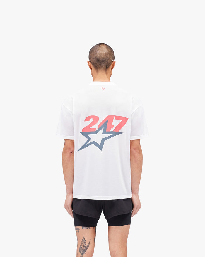Team 247 Star Oversized T-Shirt - Flat White