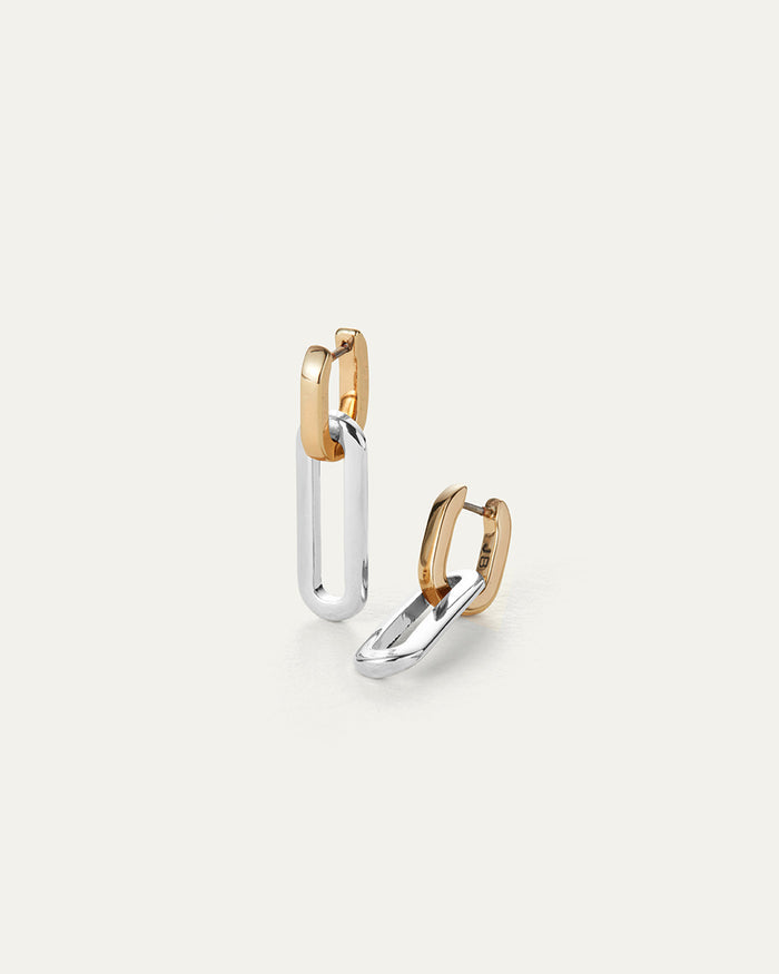 JENNY BIRD Teeni Detachable Link Earrings Two Tone Earrings For Women
