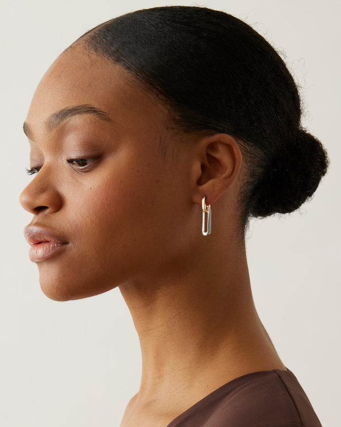 JENNY BIRD Teeni Detachable Link Earrings Two Tone Earrings For Women