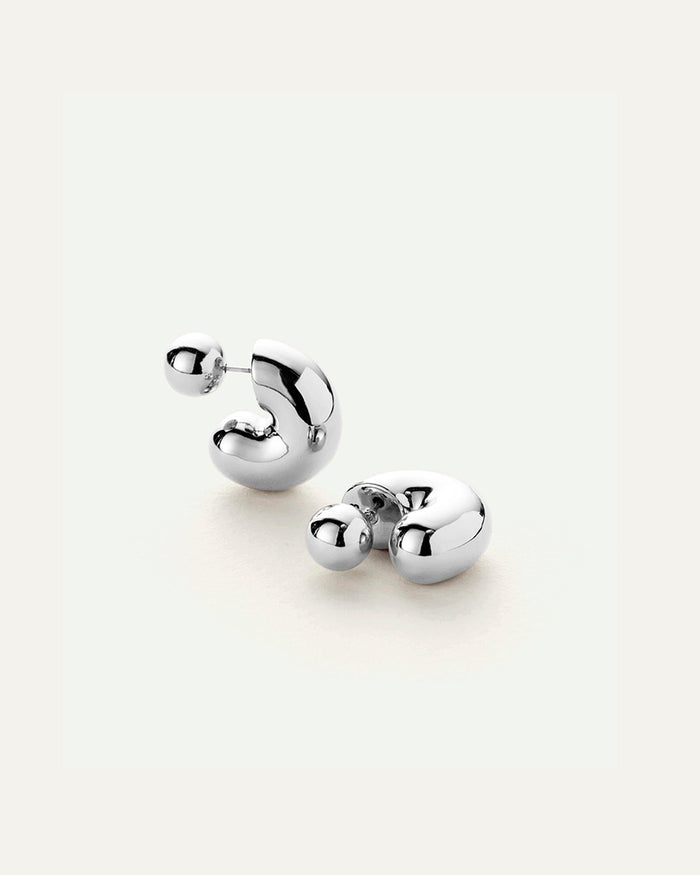 JENNY BIRD Tome Medium Silver Hoop Earrings For Women