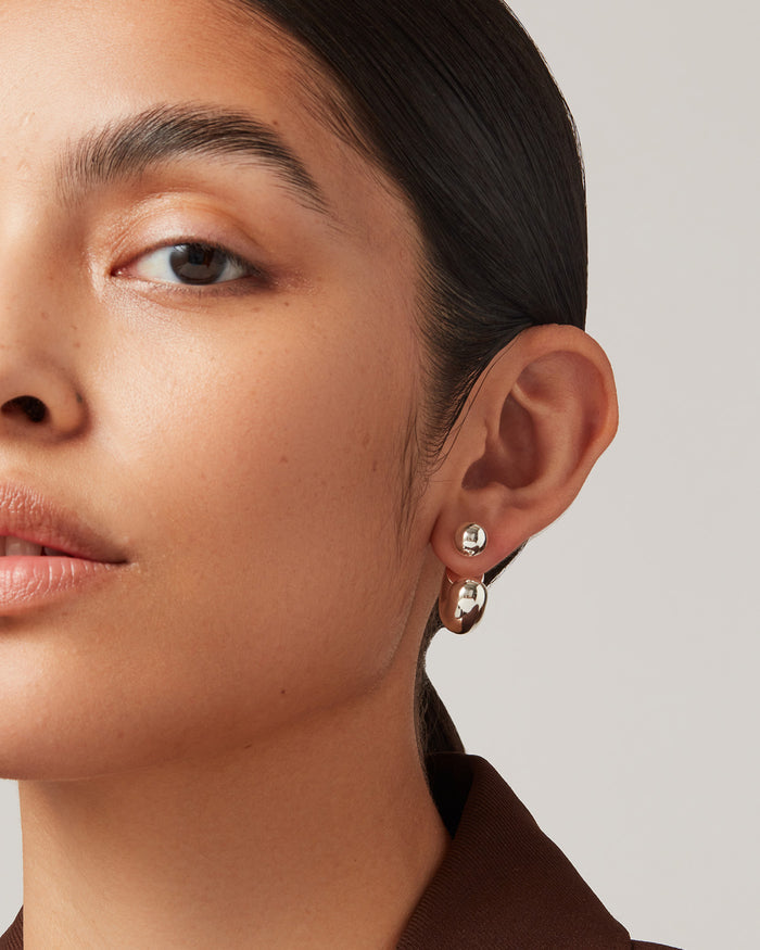 JENNY BIRD Tome Medium Silver Hoop Earrings For Women