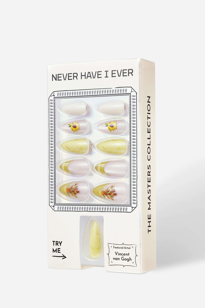 VAN GOGH SUNFLOWERS – ALMOND PRESS-ON NAILS