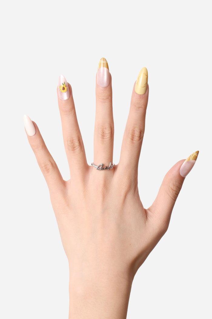 VAN GOGH SUNFLOWERS – ALMOND PRESS-ON NAILS