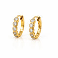 Varra Bezel Mini Hoop Earring