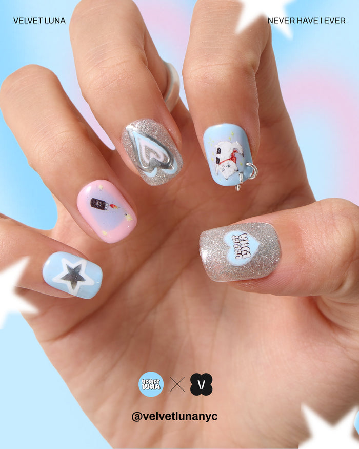 Velvet Luna And Her Friends - Press-On Nail - NEVER HAVE I EVER