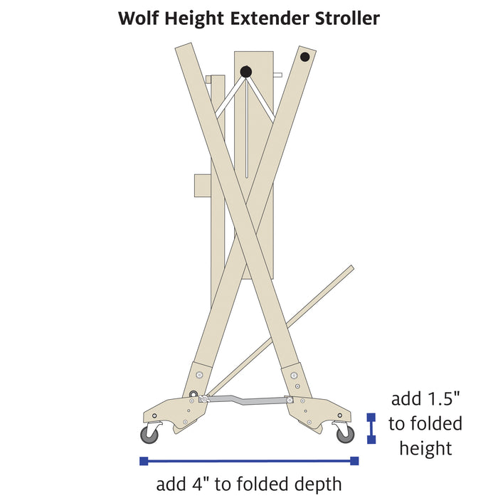 Wolf Height Extender Stroller dimensions