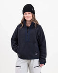 Women’s Campfire Recycled Sherpa Fleece Pullover | Jones Women’s Campfire Recycled Sherpa Fleece Pullover Jones Snowboards High Performance 7630949121233 J.26.HOW.CMP.BK.1XS.1