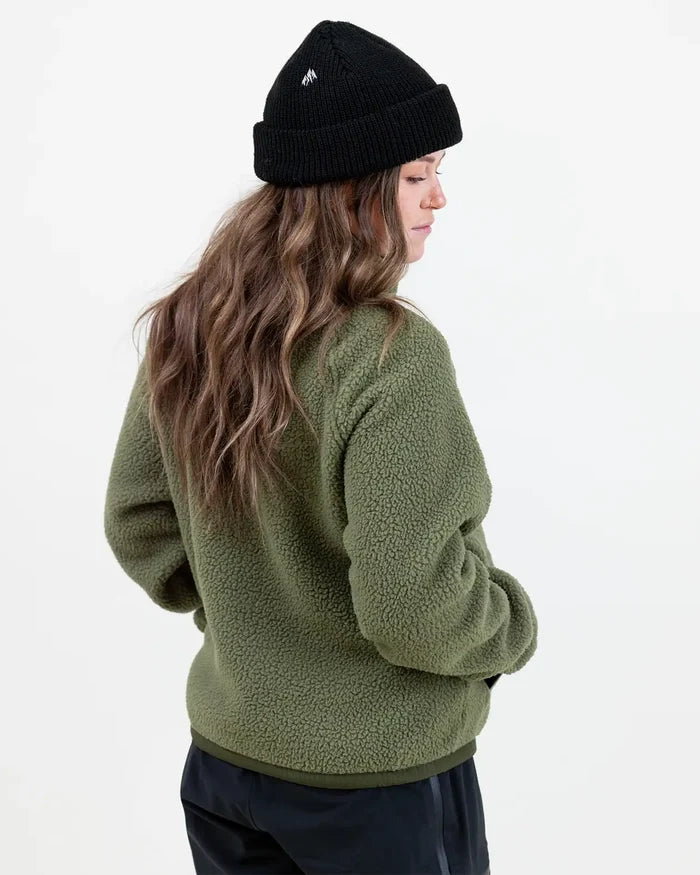 Women’s Campfire Recycled Sherpa Fleece Pullover | Jones Women’s Campfire Recycled Sherpa Fleece Pullover Jones Snowboards High Performance