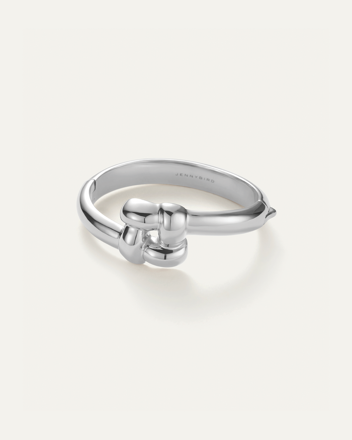 JENNY BIRD Waterproof Woven Square Bangle Silver Bangle For Women