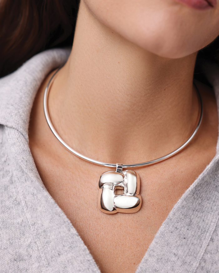 JENNY BIRD Woven Square Collar Silver Collar For Women