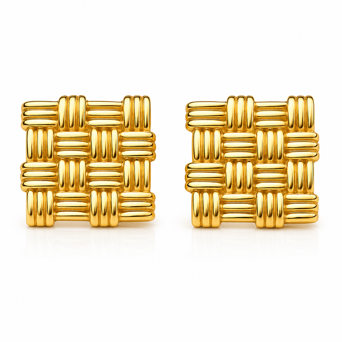 Woven Square Earring