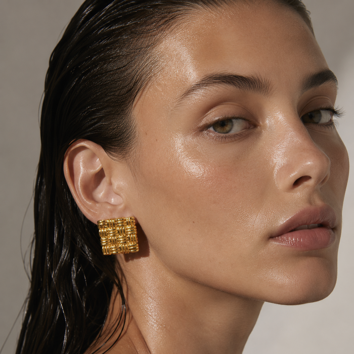 Woven Square Earring
