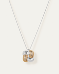 Woven Square Long Pendant Necklace