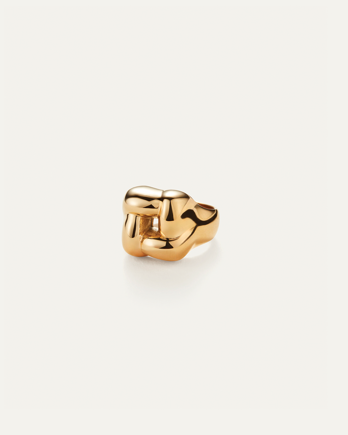 JENNY BIRD Waterproof Woven Square Ring Gold Ring For Women