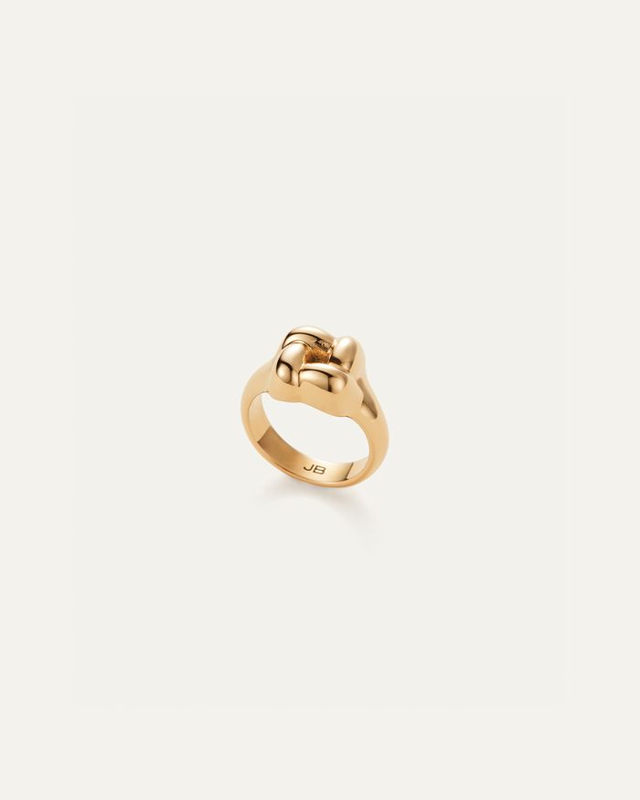 JENNY BIRD Waterproof Woven Square Signet Ring Gold Ring For Women