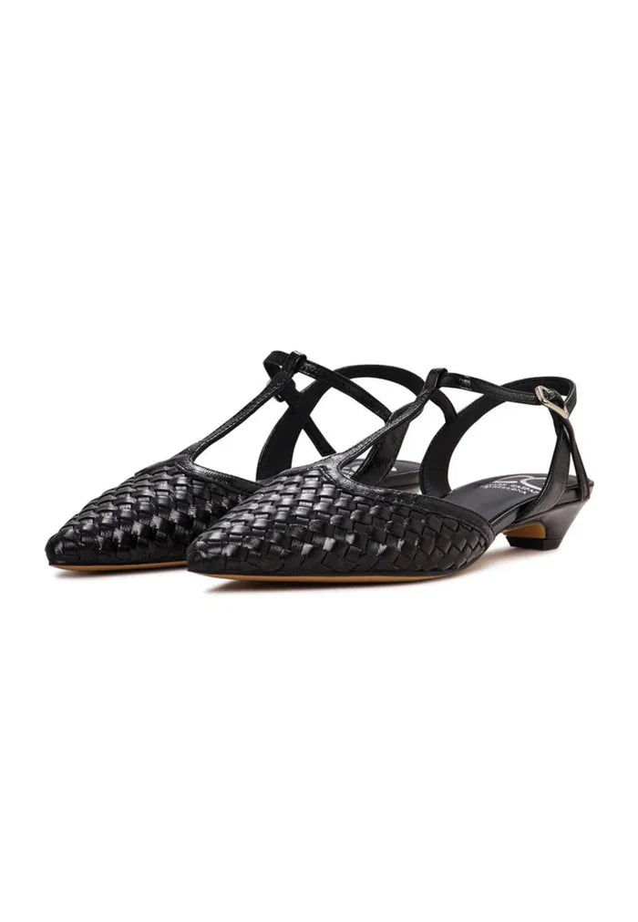 Woven T-Strap Flats