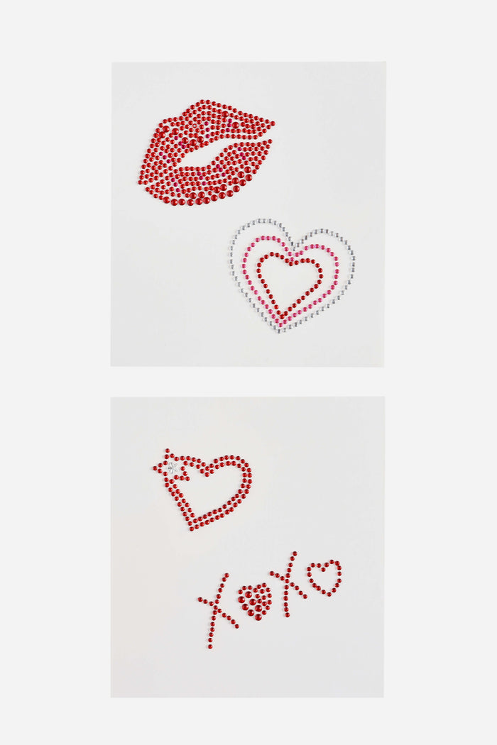XOXO Kisses - Rhinestone Tattoo Set