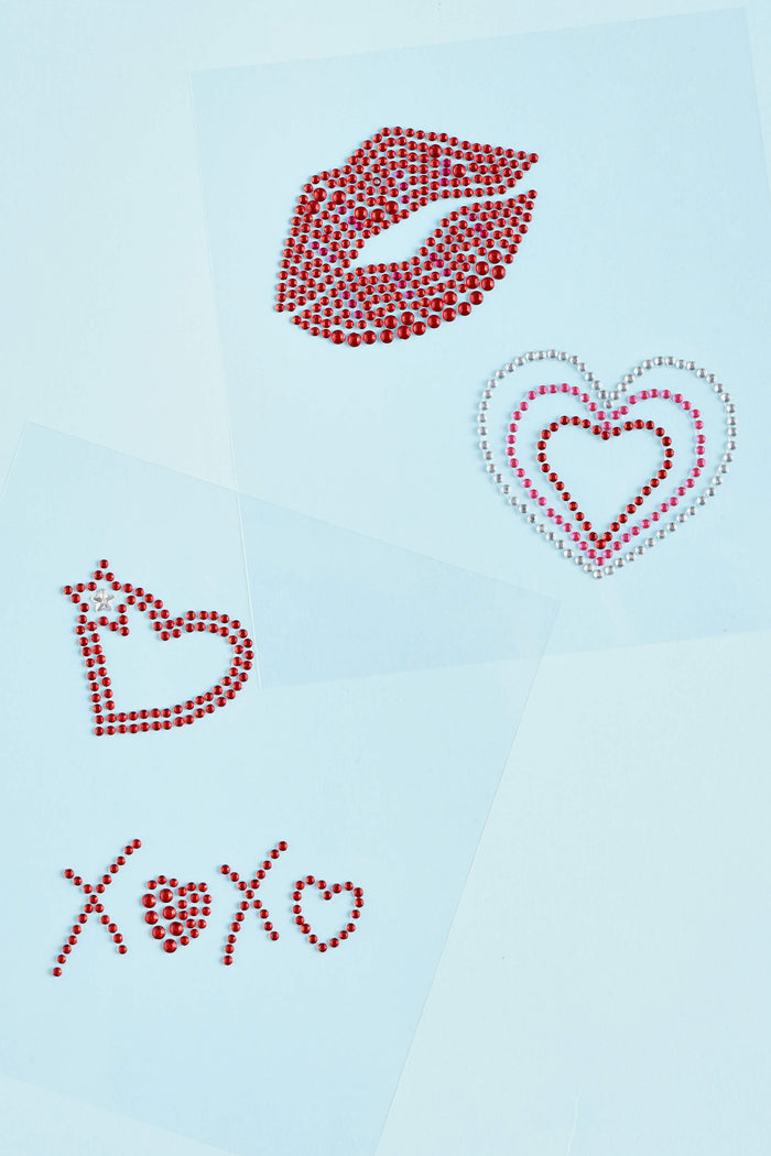 XOXO Kisses - Rhinestone Tattoo Set